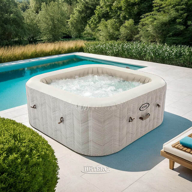 Надувной бассейн-джакузи Intex (Интекс) 28472 Chevron Deluxe (Шеврон Делюкс) 195*71 см, аэромассаж INTEX (Интекс)