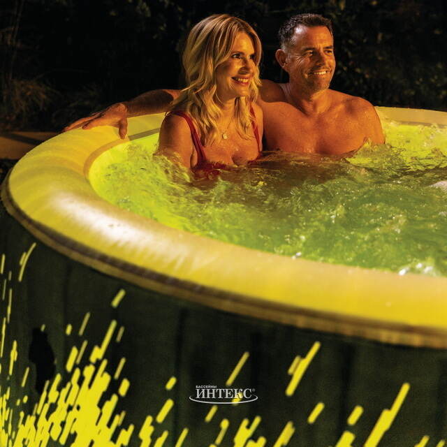 Надувной спа-бассейн Intex (Интекс) 28494 Glow Deluxe (Глоу Делюкс) 196*71 см, подсветка INTEX (Интекс)