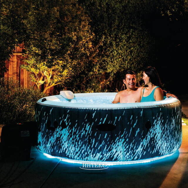 Надувной спа-бассейн Intex (Интекс) 28494 Glow Deluxe (Глоу Делюкс) 196*71 см, подсветка INTEX (Интекс)