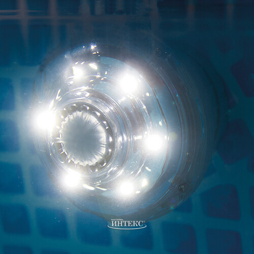 Гидроэлектрическая LED подсветка для джакузи с гидромассажем, 5 цветов INTEX