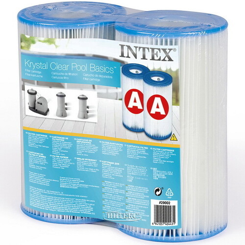 Картридж для фильтр-насоса Intex, тип А, 2 шт INTEX