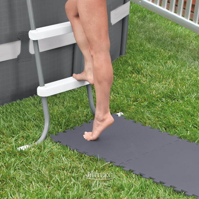 Защита для дна бассейна 50*50 см, 8 шт, серая INTEX