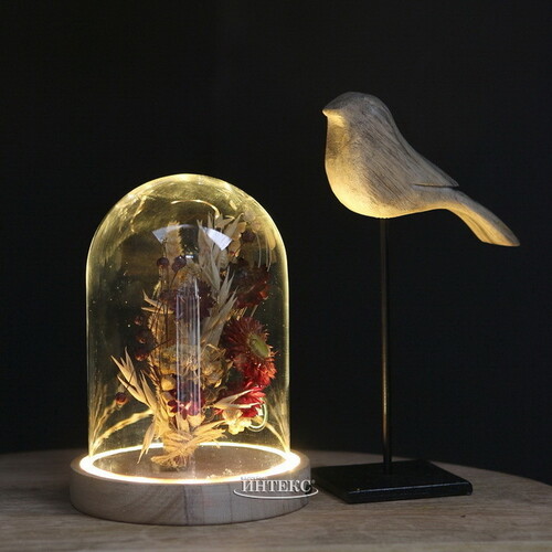 Стеклянный клош для декора Formentera с подсветкой 17 см, на батарейках Ideas4Seasons