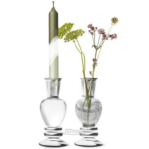Стеклянная ваза-подсвечник Stefano 11 см прозрачная, 2 шт Ideas4Seasons