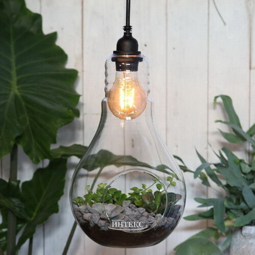 Стеклянная колба для декора Лампочка Norfolk 32 см, с подсветкой Ideas4Seasons