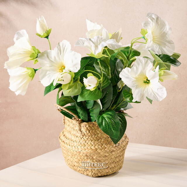 Искусственный цветок в горшке Петуния 35*20 см белая Koopman (Купман)