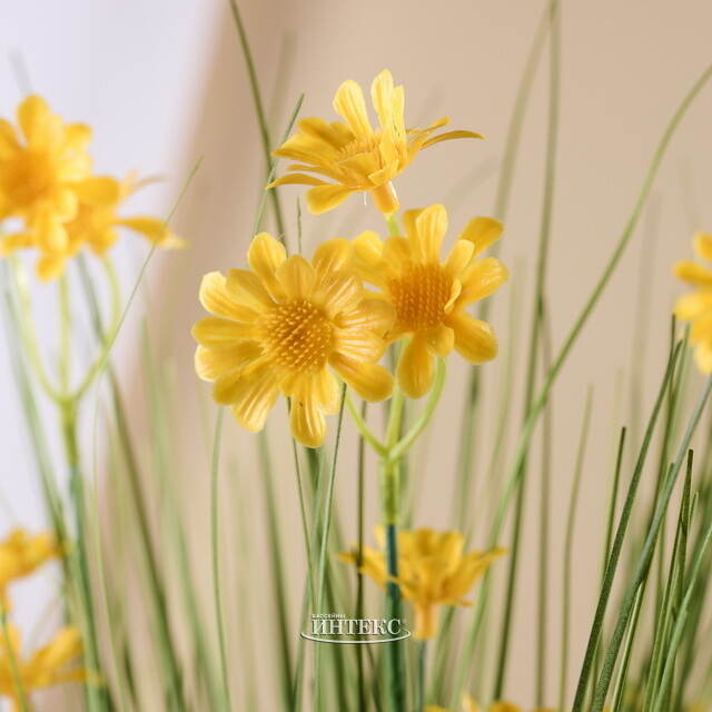 Искусственный букет Стэнхоуп: Полевые Цветы 55 см желтый Koopman