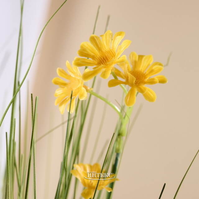 Искусственный букет Стэнхоуп: Полевые Цветы 55 см желтый Koopman