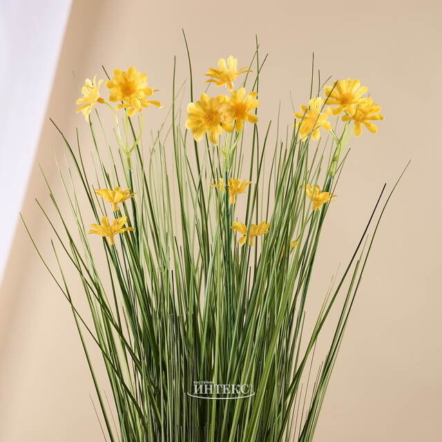 Искусственный букет Стэнхоуп: Полевые Цветы 55 см желтый Koopman