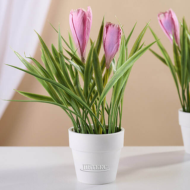Искусственный цветок в горшке Стейнс: Крокус 21 см Koopman (Купман)