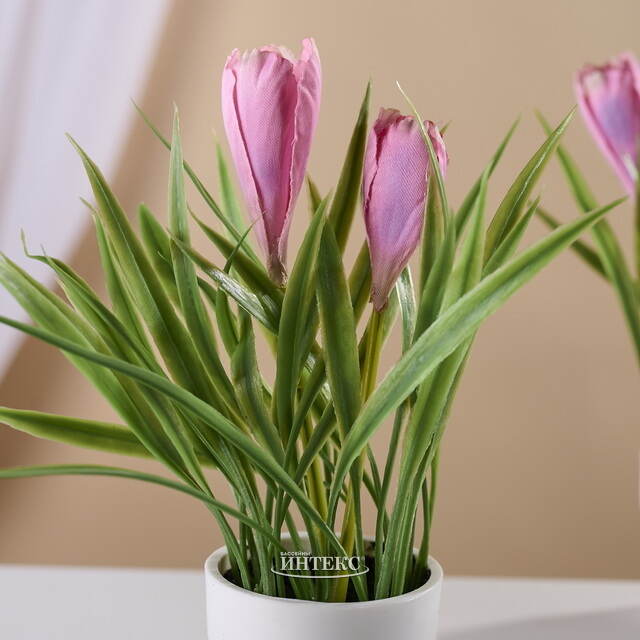 Искусственный цветок в горшке Стейнс: Крокус 21 см Koopman (Купман)