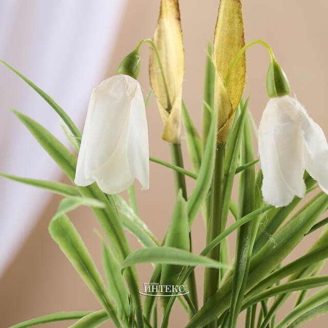 Искусственный цветок в горшке Стейнс: Подснежник 23 см Koopman (Купман)