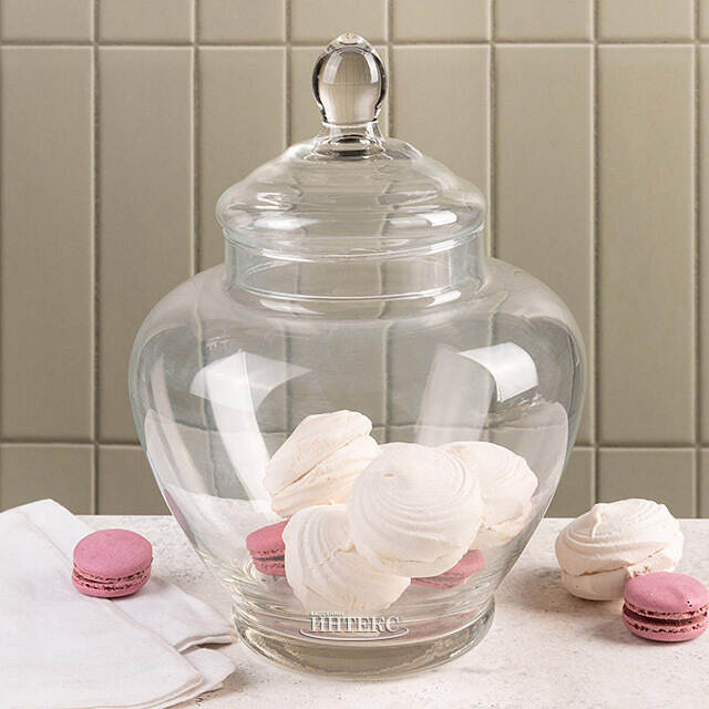 Конфетница с крышкой Престон 31 см, стекло Koopman (Купман)