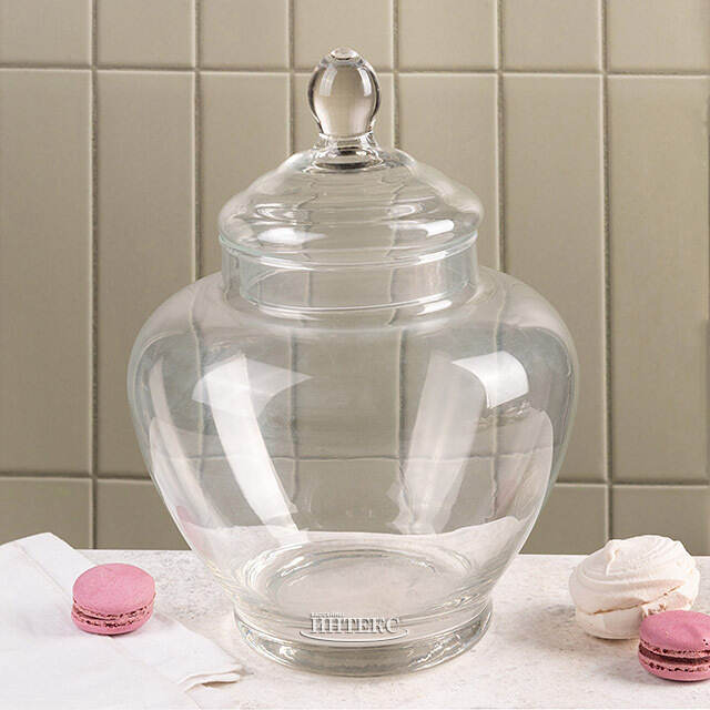 Конфетница с крышкой Престон 31 см, стекло Koopman (Купман)