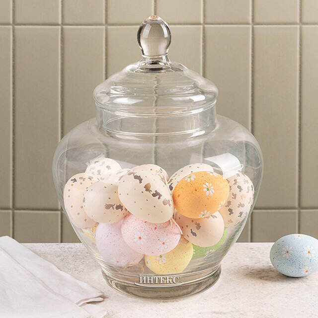 Конфетница с крышкой Престон 31 см, стекло Koopman (Купман)