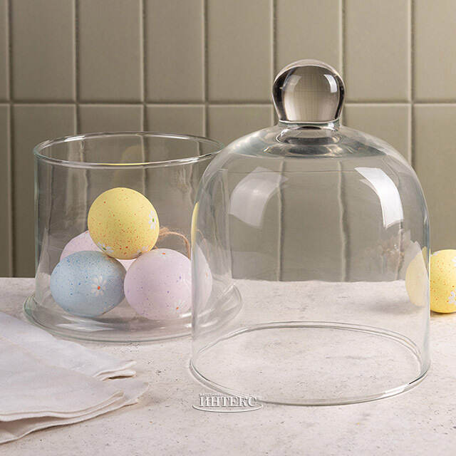 Конфетница с крышкой Лейтон 18 см, стекло Koopman (Купман)