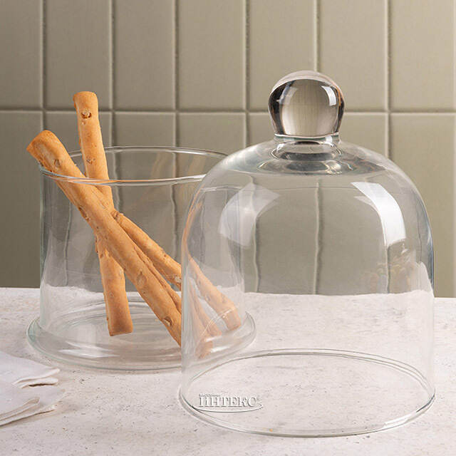 Конфетница с крышкой Лейтон 18 см, стекло Koopman (Купман)