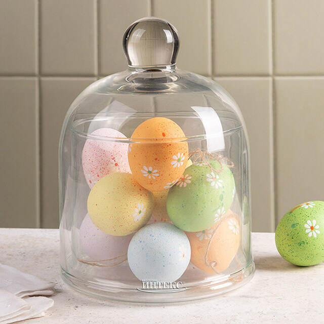 Конфетница с крышкой Лейтон 18 см, стекло Koopman (Купман)