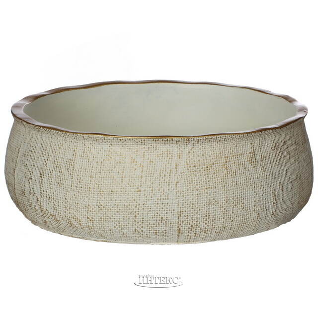 Керамическое кашпо Пуэрто 24*8 см бежевое Ideas4Seasons