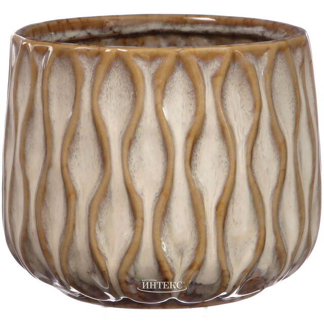 Керамическое кашпо Нуэва 15 см белое Ideas4Seasons