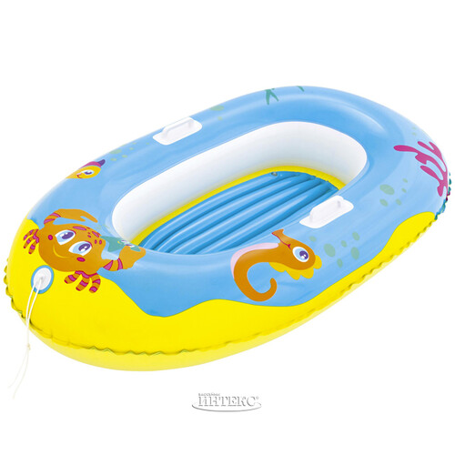 Детская надувная лодка Junior Raft - Крабики 119*79 см, голубая Bestway
