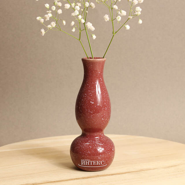Керамическая ваза Лоренсо 15 см марсала Ideas4Seasons (Идеас Фор Сезонс)