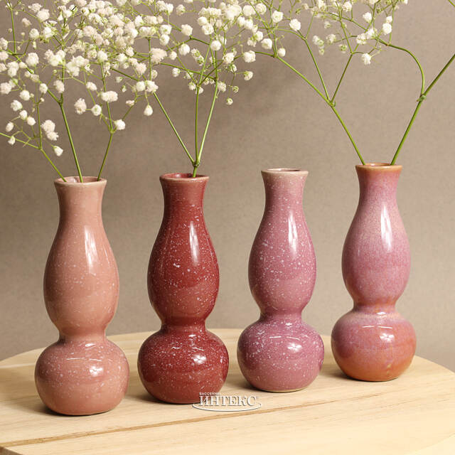 Керамическая ваза Лоренсо 15 см пудровая Ideas4Seasons