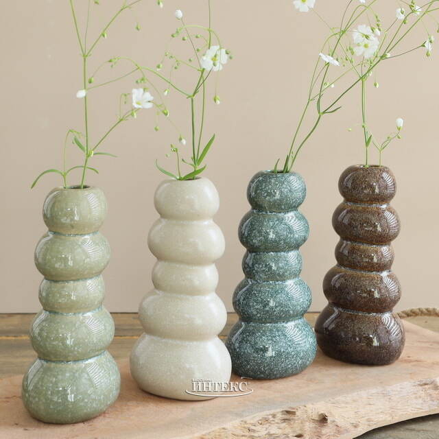 Керамическая ваза Гранада 15 см светло-зеленая Ideas4Seasons