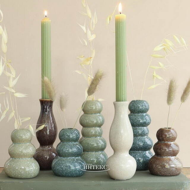 Керамическая ваза Лоренсо 15 см пудровая Ideas4Seasons