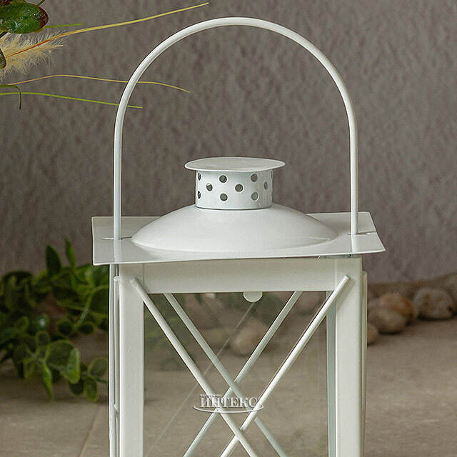 Декоративный подсвечник-фонарь Стюарт 20 см белый Boltze