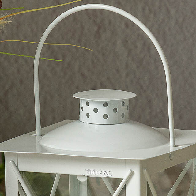 Декоративный подсвечник-фонарь Стюарт 20 см белый Boltze