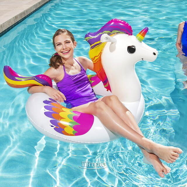 Надувной круг Единорог 119*91 см Bestway