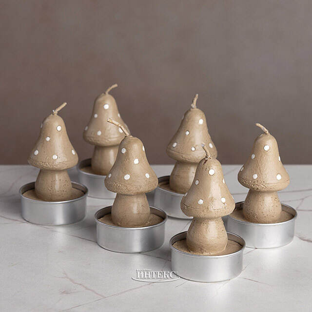 Набор свечей Грибочки, 6 шт Billiet