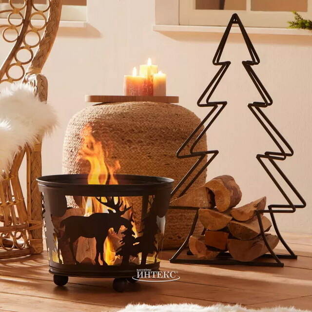 Чаша для костра Лесной Огонек 45 см, металл Kaemingk