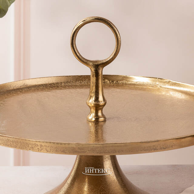 Блюдо для фруктов Медея 43 см золотое Kaemingk