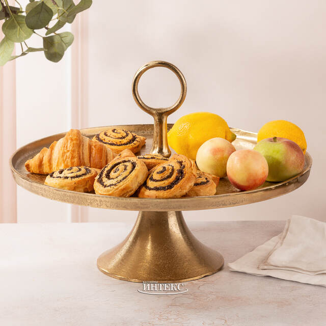 Блюдо для фруктов Медея 43 см золотое Kaemingk