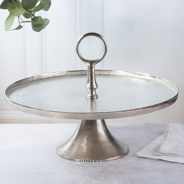 Блюдо для фруктов Медея 43 см серебряное Kaemingk