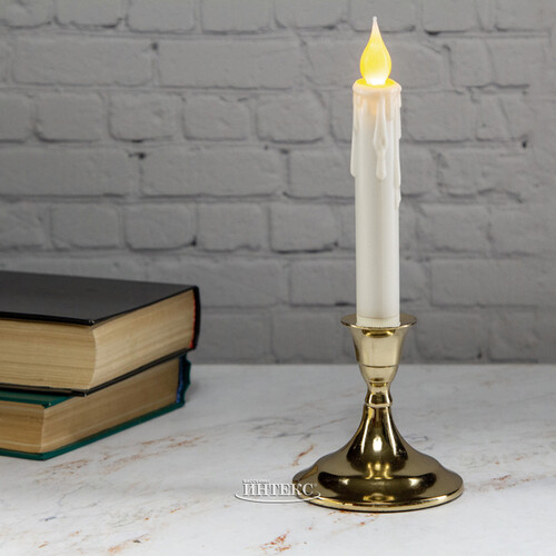 Подсвечник для одной свечи Castel del Monte 9 см, золотой Kaemingk