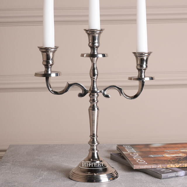 Канделябр на 3 свечи Chateau de Suscinio 30 см Kaemingk