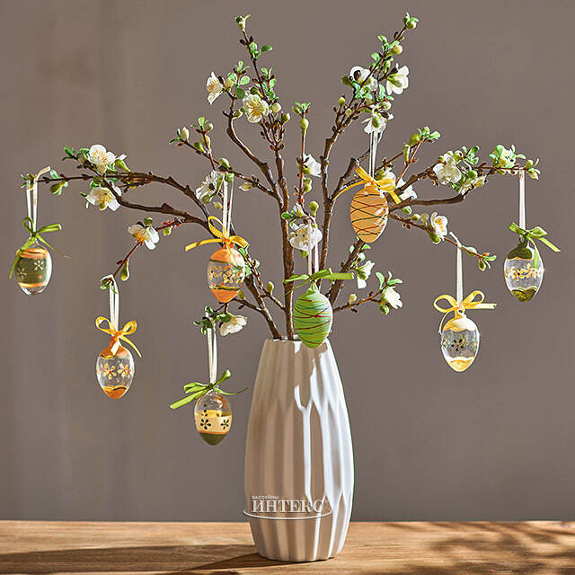 Декоративные пасхальные яйца Канале-Монтерано 7 см, 8 шт, стекло Winter Deco