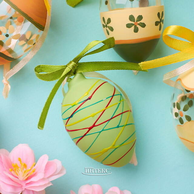 Декоративные пасхальные яйца Канале-Монтерано 7 см, 8 шт, стекло Winter Deco