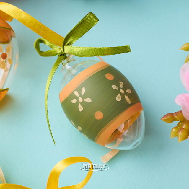 Декоративные пасхальные яйца Канале-Монтерано 7 см, 8 шт, стекло Winter Deco