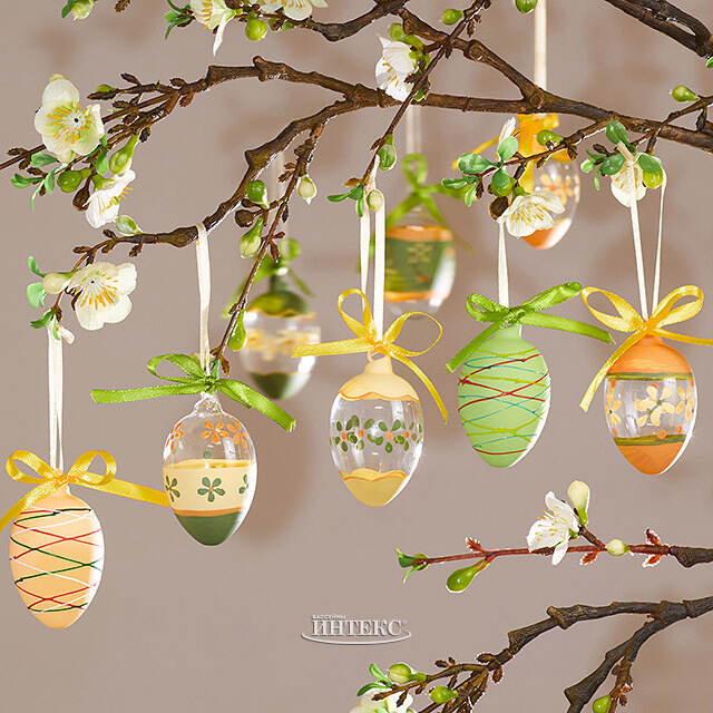 Декоративные пасхальные яйца Канале-Монтерано 7 см, 8 шт, стекло Winter Deco