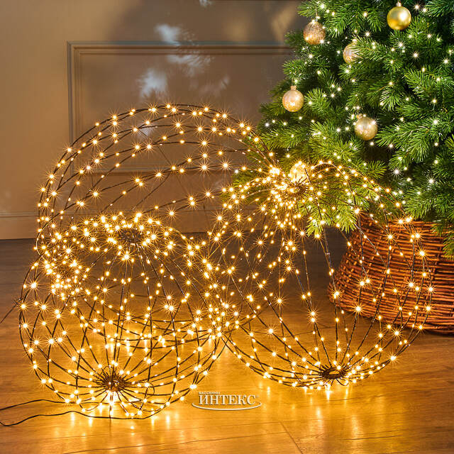 Светодиодный шар Сиело Стеллато 40 см, 260 теплых белых LED ламп, таймер, IP44 Winter Deco