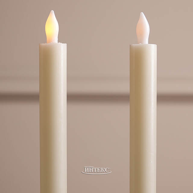 Столовые светодиодные свечи Эллингем 25 см кремовые, 4 шт, на батарейках, IP20 Winter Deco