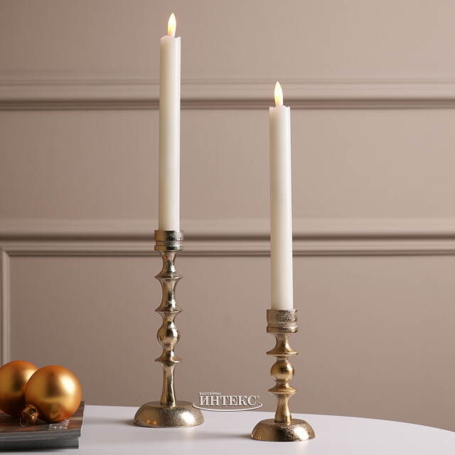 Столовые светодиодные свечи Homely Light 24 см кремовые, 2 шт, на батарейках, IP20 Winter Deco