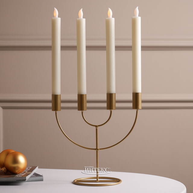 Столовые светодиодные свечи Эллингем 25 см кремовые, 4 шт, на батарейках, IP20 Winter Deco