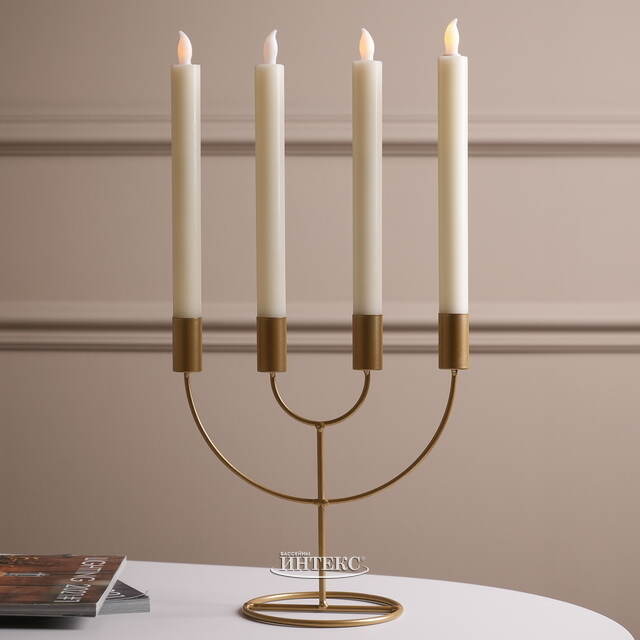 Столовые светодиодные свечи Эллингем 25 см кремовые, 4 шт, на батарейках, IP20 Winter Deco