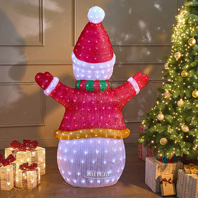 Светодиодная фигура Снеговик - Festa Allegra 145 см, 400 холодных белых LED ламп, акрил, IP44 Winter Deco