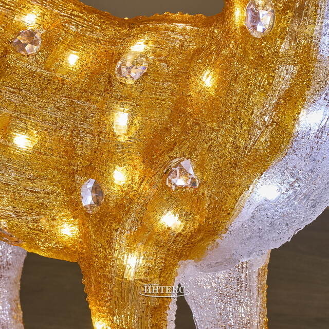 Светодиодный Олень Малышка Лана 77 см, 100 теплых белых LED ламп, акрил, IP44 Winter Deco
